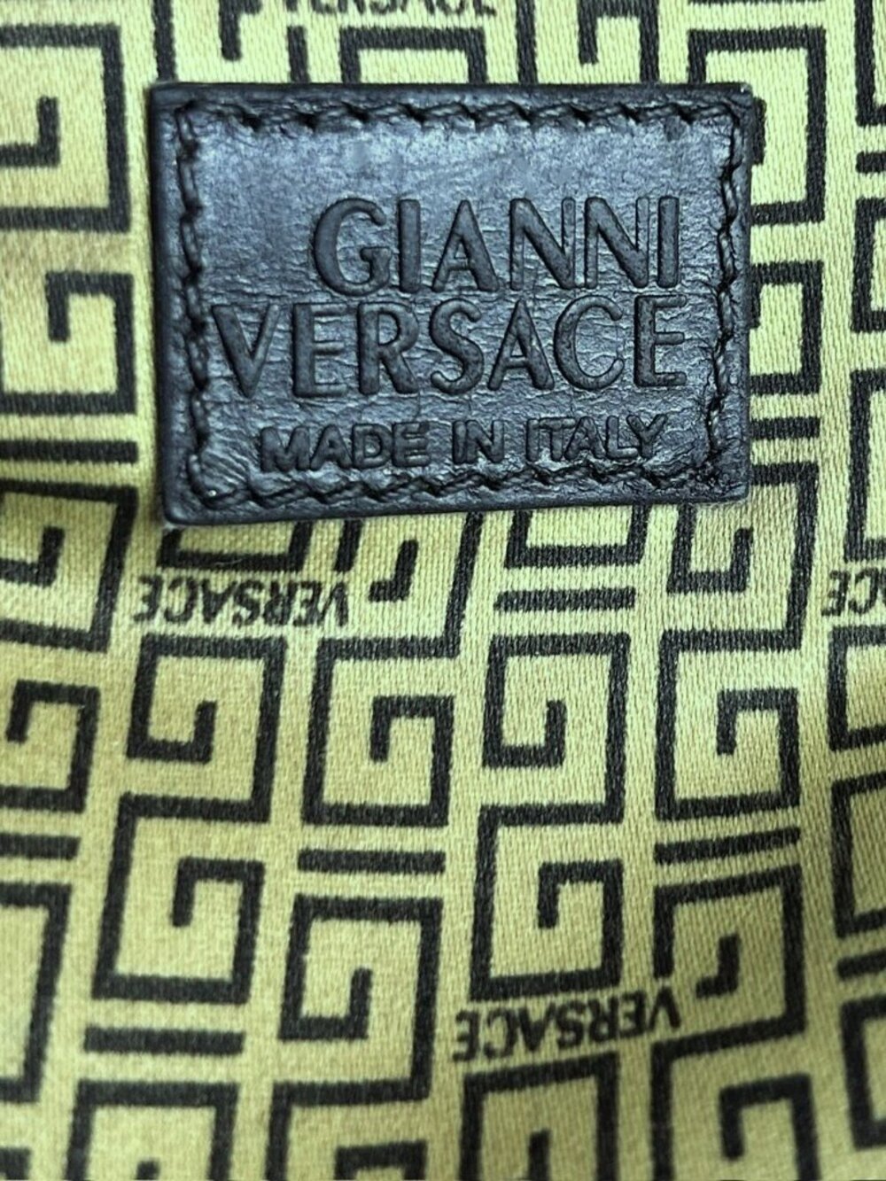 GIANNI VERSACE Medusa Leather Tote Bag, Black - Picture 9 of 14